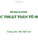 Bài giảng Đồ họa Raster: Các thuật toán tô màu - Bùi Tiến Lên