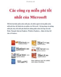 Các công cụ miễn phí tốt nhất của Microsoft