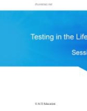 Testing in the lifecycle 2B