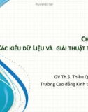 Bài giảng Cấu trúc dữ liệu: Chương 2 - ThS. Thiều Quang Trung (2018)