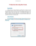 Thủ thuật Windows XP: Vô hiệu hóa chức năng Don't Send