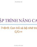 Bài giảng Lập trình nâng cao: Bài 7+8+9 - Trương Xuân Nam