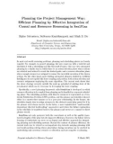 PLANNING THE PROJECT MANAGEMENT WAY: EFFICIENT PLANNING BY EFFECTIVE INTEGRATION OF CAUSAL AND RESOURCE REASONING IN REALPLAN