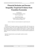 Financial inclusion and income inequality: Empirical evidence from transition economies