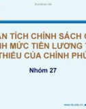 PHÂN TÍCH CHÍNH SÁCH QUY DỊNH MỨC TIỀN LƯƠNG TỐI THIỂU CỦA CHÍNH PHỦ