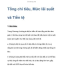 Tổng chi tiêu, Mức lãi suất và Tiền tệ