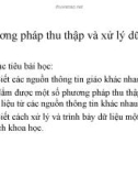 Bài giảng Phương pháp thu thập và xử lý dữ liệu