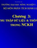 Bài giảng Phương pháp nghiên cứu kinh tế: Chương 3 - Ngô Thị Thuận