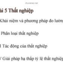 Bài giảng Kinh tế vĩ mô 1: Bài 5 - Phạm Xuân Trường