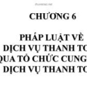 Bài giảng Luật Ngân hàng: Chương 6 - Pháp luật dịch vụ thanh toán qua tổ chức cung ứng dịch vụ thanh toán