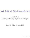 Bài giảng Các phương pháp phân tích định lượng: Mô hình Tobit với biến phụ thuộc bị chặn