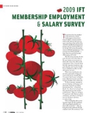 2009 IFT MeMbershIp eMployMenT & salary survey