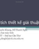 Bài giảng: Phân tích thiết kế giải thuật (ĐH Cần Thơ)