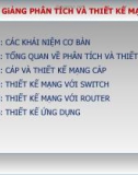 BÀI GiẢNG PHÂN TÍCH VÀ THIẾT KẾ MẠNG