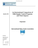 An International Comparison of Milk Supply Control Programs and Their Impacts