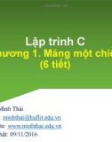 Bài giảng Kỹ thuật lập trình: Chương 1 - Trần Minh Thái