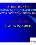 BÀI GIẢNG MÔN HỌC LẬP TRÌNH WEB - ĐH ĐÀ NẴNG