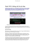 Hack WiFi, không chỉ là xài chùa