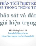 Bài giảng Phân tích thiết kế hệ thống thông tin: Chương 3 - ThS. Hoàng Mạnh Hà