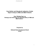 Base Working Paper on Strategy and Action Plan for Ensuring Safety of Milk and Milk Products