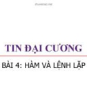 Bài giảng Tin đại cương: Bài 4 - Trương Xuân Nam