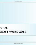 Bài giảng Nhập môn tin học - Chương 3 (phần 3): Microsoft Word 2010