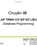 Chuyên đề: LẬP TRÌNH CƠ SỞ DỮ LIỆU