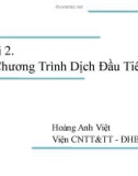 Bài giảng Nhập môn chương trình dịch: Chương 2 - Hoàng Anh Việt