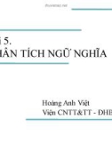 Bài giảng Nhập môn chương trình dịch: Chương 5 - Hoàng Anh Việt