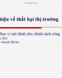 Bài giảng Kinh tế học vi mô dành cho chính sách công: Bài 17 - Giới thiệu về thất bại thị trường (2021)