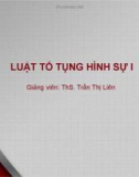 Bài giảng Luật tố tụng Hình sự 1: Bài 2 - ThS. Trần Thị Liên