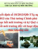 Bài giảng Quyết định số 18/2013/QĐ-TTg