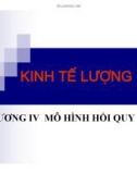 Bài giảng Kinh tế lượng - Chương 4: Mô hình hồi quy bội (2015)