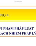 Bài giảng Pháp luật đại cương - Chương 4: Vi phạm pháp luật trách nhiệm pháp lý