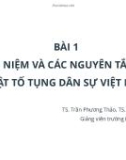 Bài giảng Luật Tố tụng dân sự: Bài 1 - TS. Trần Phương Thảo