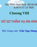 Bài giảng Luật tố tụng hình sự: Chương 8 - ThS. Trần Ngọc Hưng