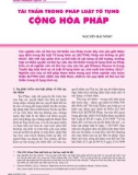 Tái thẩm trong pháp luật tố tụng Cộng hòa Pháp