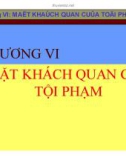 Bài giảng Luật hình sự - Chương 6: Mặt khách quan của tội phạm