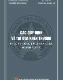 các quy định về thi đua khen thưởng phục vụ công tác thanh tra ngành nội vụ: phần 1