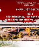 Bài giảng Pháp luật đại cương: Bài 3 - Trường ĐH Văn Lang