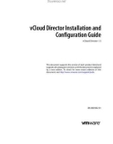 vCloud Director Installation and Configuration Guide vCloud Director 1.5