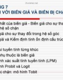 Bài giảng môn học Kinh tế lượng - Chương 7: Hồi qui với biến giả và biến bị chặn