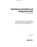 Cloud Director Installation and Configuration Guide Cloud Director 1.0.0