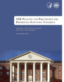 NIH POLICIES AND PROCEDURES FOR PROMOTING SCIENTIFIC INTEGRITY