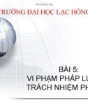 Bài giảng Pháp luật đại cương: Bài 5 - ĐH Lạc Hồng