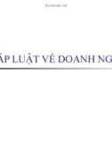 Bài giảng Pháp luật về doanh nghiệp