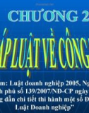 Bài giảng hay về luật kinh doanh - Trường ĐH Công Nghiệp Tp.HCM - Chương 2 Pháp luật về công ty cổ phần