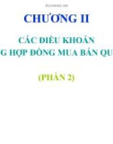 Điều khoản hợp đồng mua bán hàng hóa quốc tế