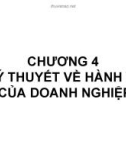 Bài giảng Kinh tế vĩ mô - Chương 4: Lý thuyết về hành vi của doanh nghiệp