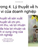 bài giảng Lý thuyết hành vi của doanh nghiệp